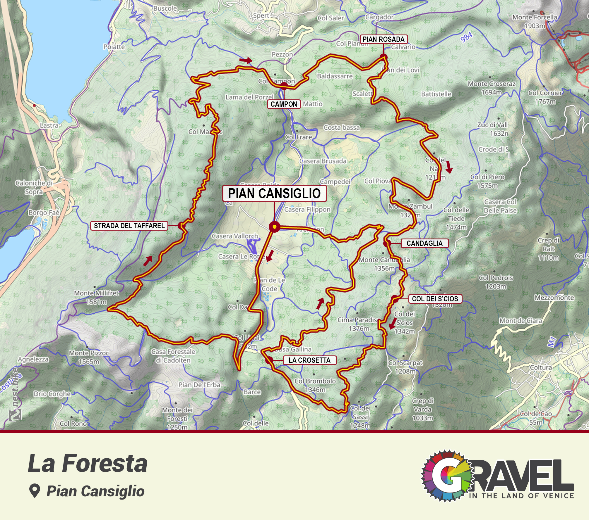 mappa percorso valbelluna