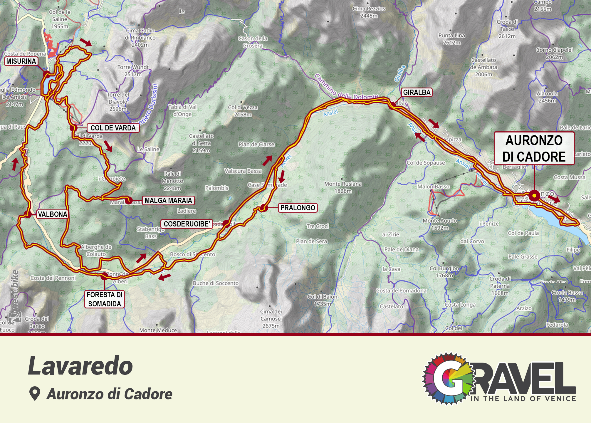 mappa percorso valbelluna